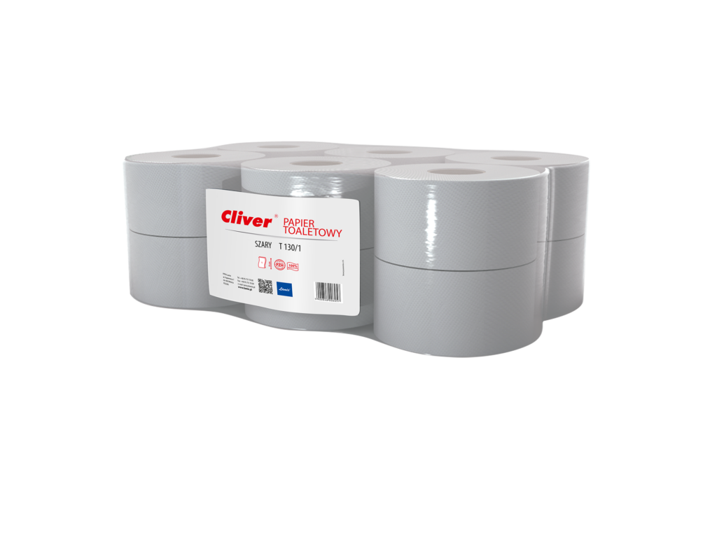 Cliver - Papier Toaletowy Jumbo szary 12szt ( 6231 )