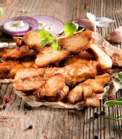 Kebab Cięty Drobiowy z Filetem 7mm, opakowanie 2.5 kg – gotowe do szybkiego przygotowania mięso drobiowe