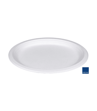 Abena - Talerz Papierowy Owalny Biały 26x19cm 50szt