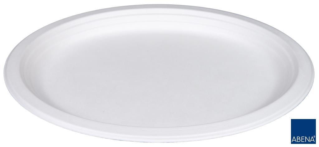 Abena - Talerz Papierowy Owalny Biały 26x19cm 50szt
