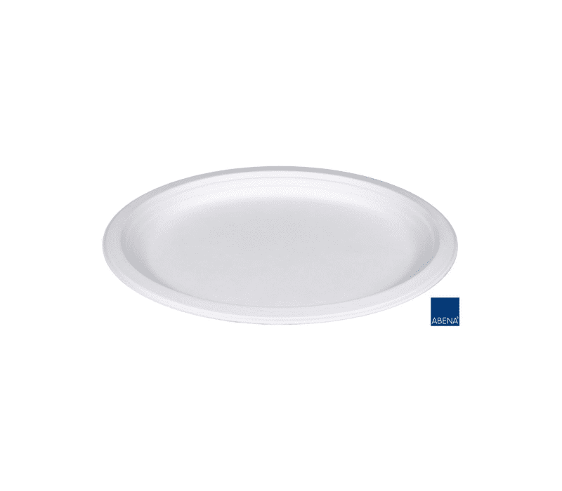 Abena - Talerz Papierowy Owalny Biały 26x19cm 50szt