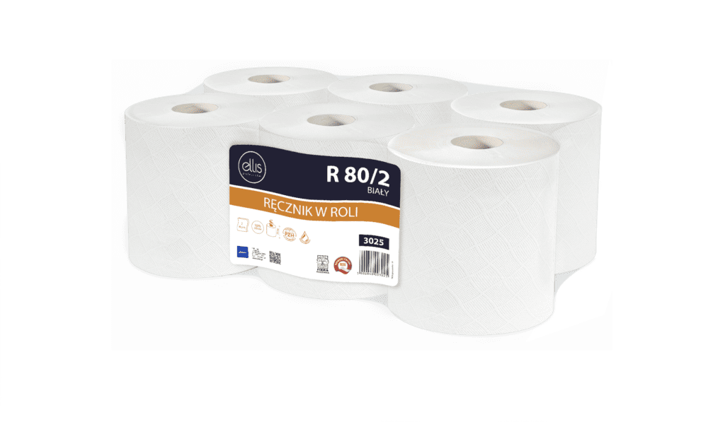 Ellis - Ręcznik Biały 6sztx80m R80/2 ( 3025 )