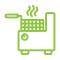 zielona ikon frytownicy do smażenia frytek