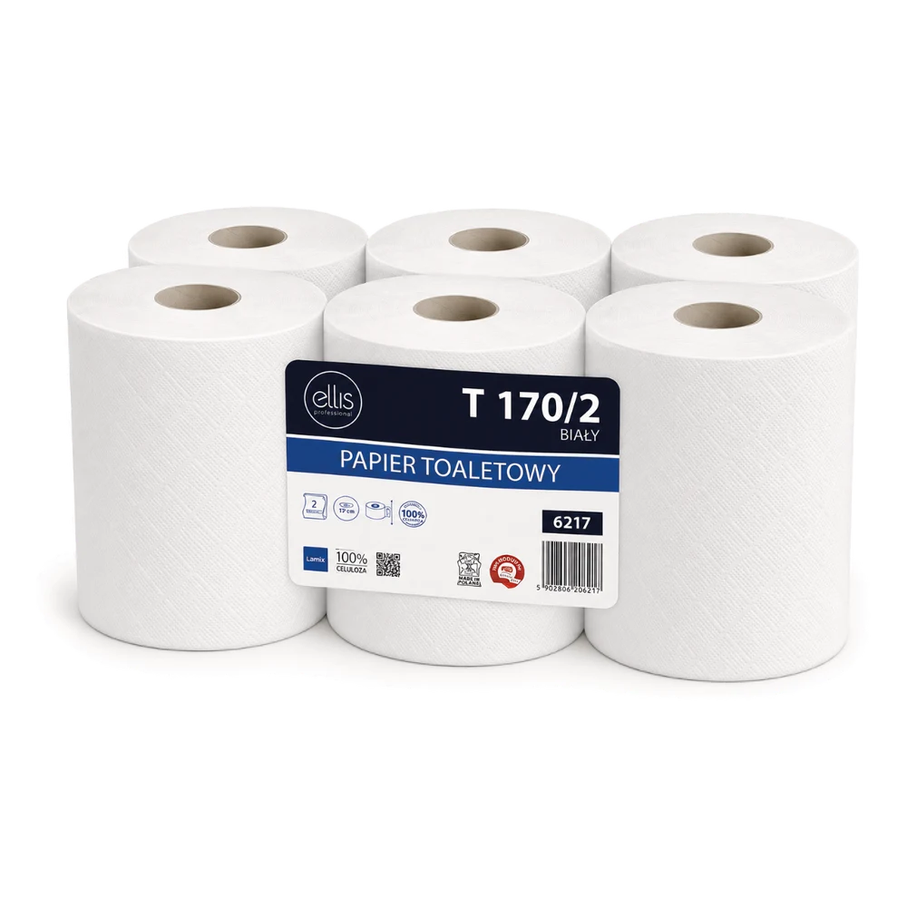 Ellis Papier Toaletowy T170/2 Biały 12 szt.