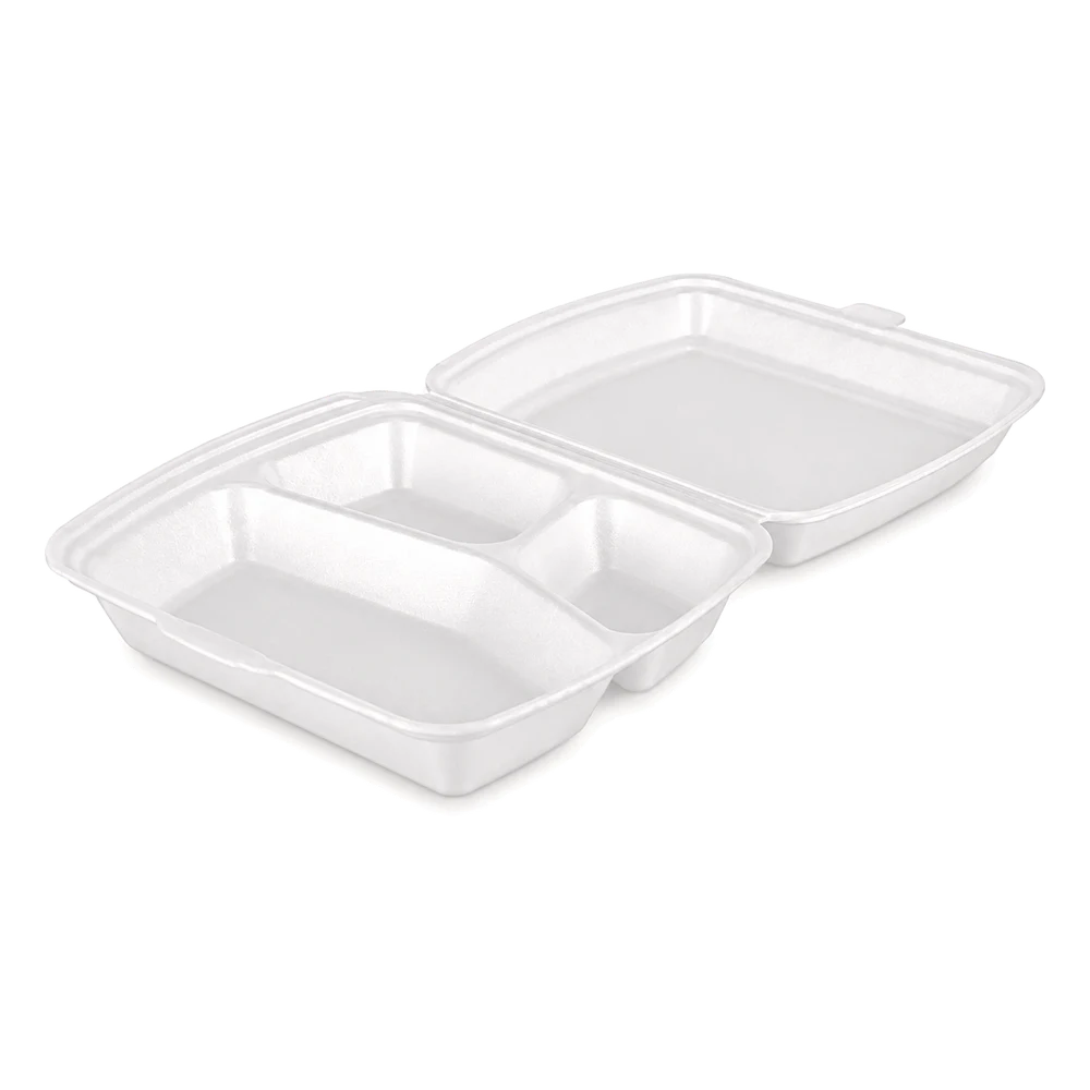 Faerch Three-Section Foam Menubox 125 pcs,