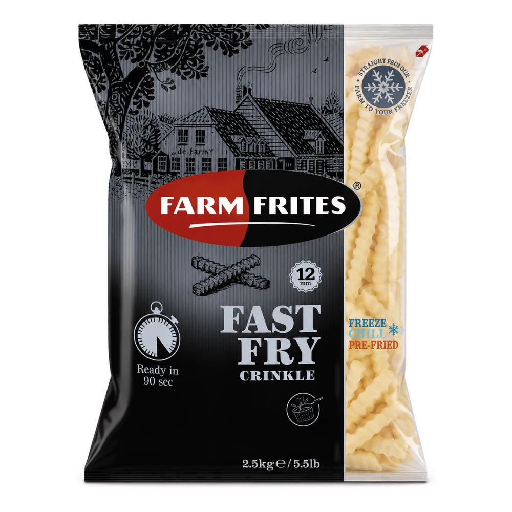 Farm Frites Fast Fry Tırtıklı Patates 12/10 mm 5X2,5 kg