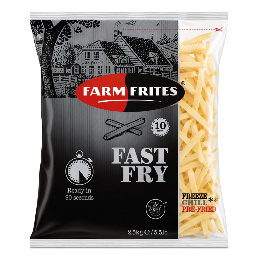 Farm Frites Fast Fry Düz Patates 10/10 mm 5X2,5 kg