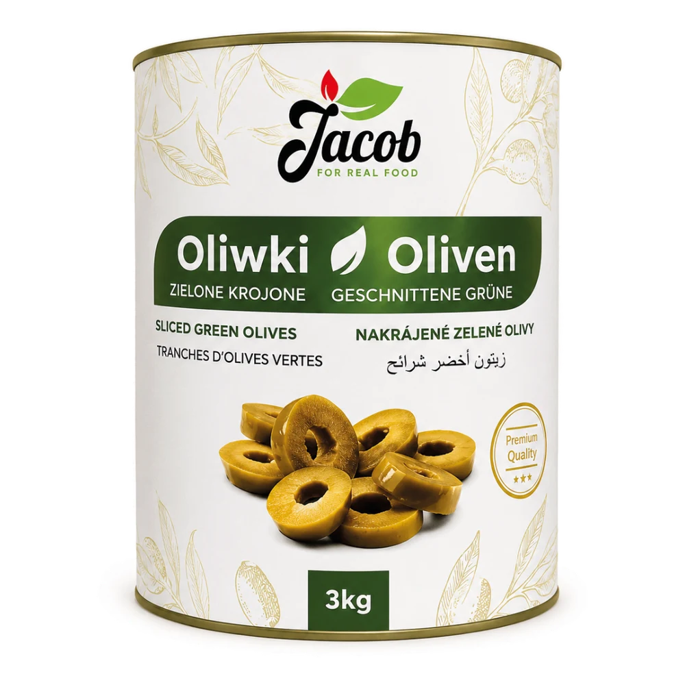Jacob Food Sliced Green Olives 3 kg
