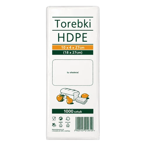 Torebki HDPE 10x4x27 14x4x26