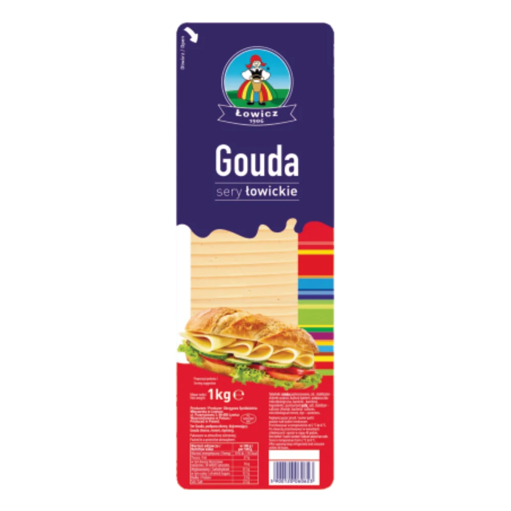 Łowicz / Polmlek Ser Gouda Plastry 1 kg