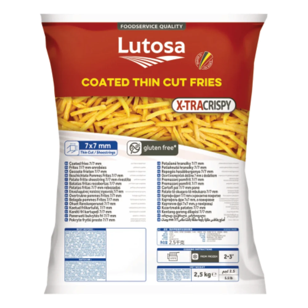Lutosa İnce Patates X-TRA CRISPY 7 mm 4X2,5 kg