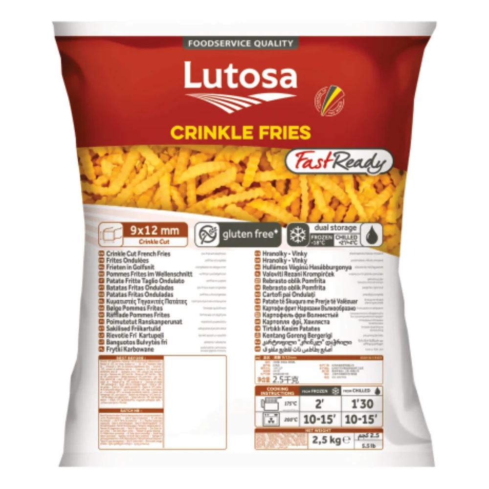 Lutosa Frytki Karbowane 9/12 mm 4X2,5 kg
