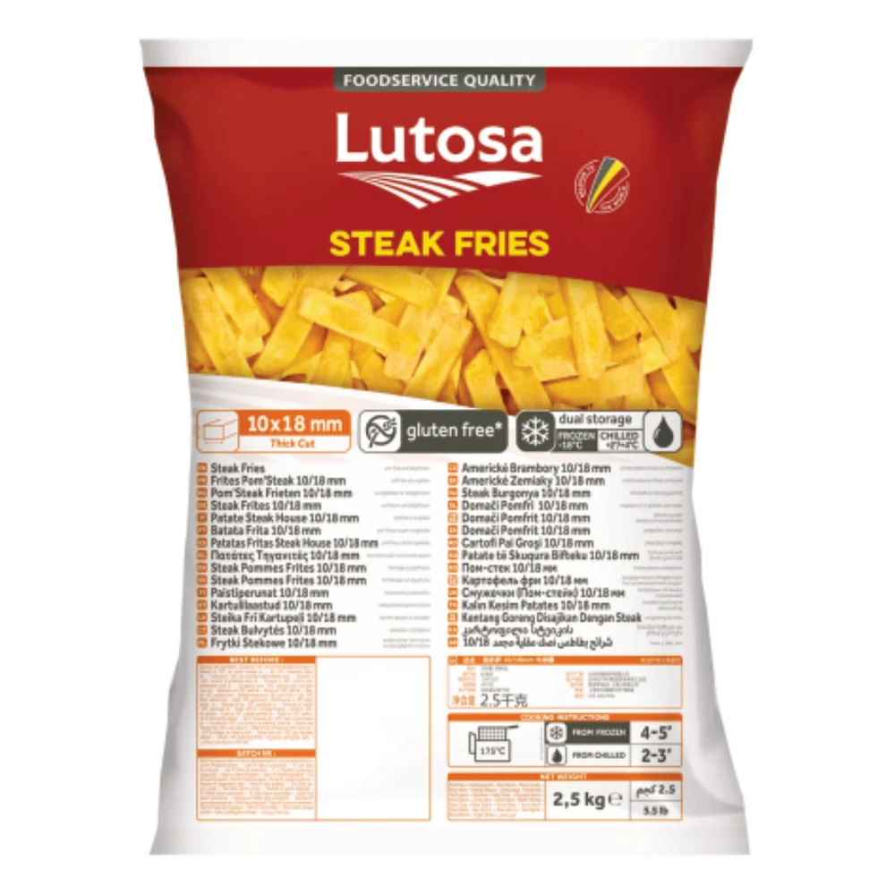 Lutosa Kalın Kesim Patates 10/18 mm 4X2,5 kg
