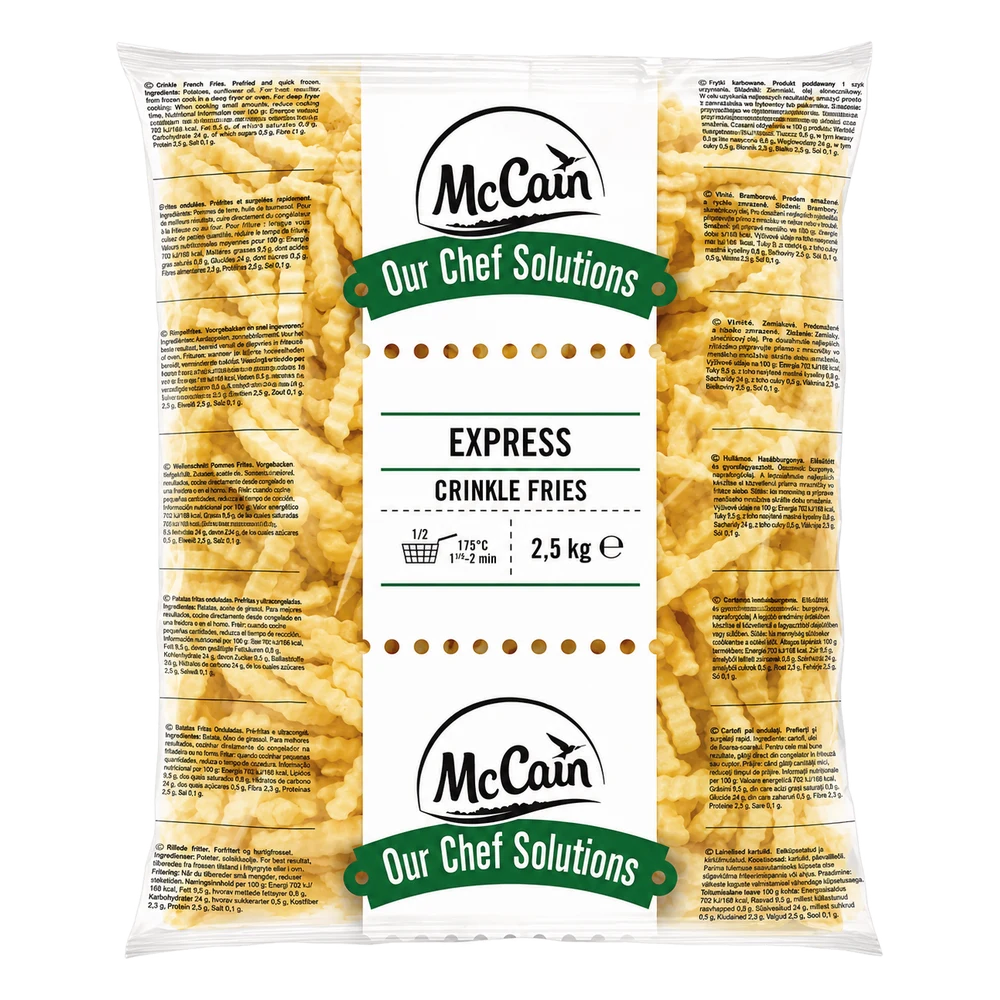 McCain Express Tırtıklı Patates 9/9 mm 5X2,5 kg