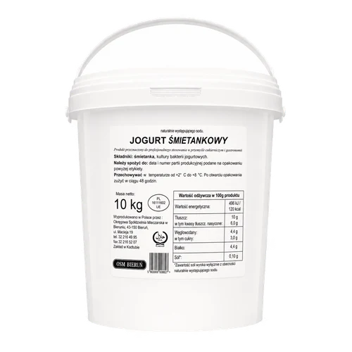 Jogurt Naturalny 10% Śmietankowy 10 kg